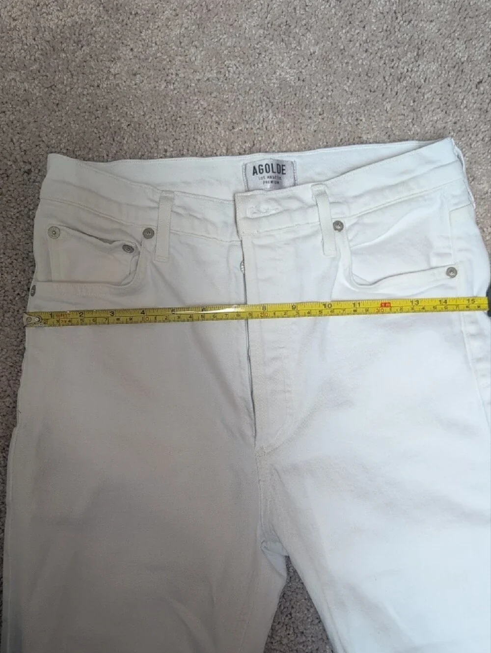 AGOLDE Slim Straight Jeans in White